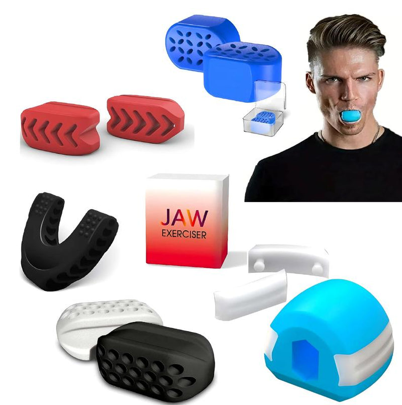 Jaw Exerciser for Men & Women - Silicone Jawline Exerciser with Jaw Trainer Strengthener, Jawline Shaper, and Face Massage Tool for Skincare