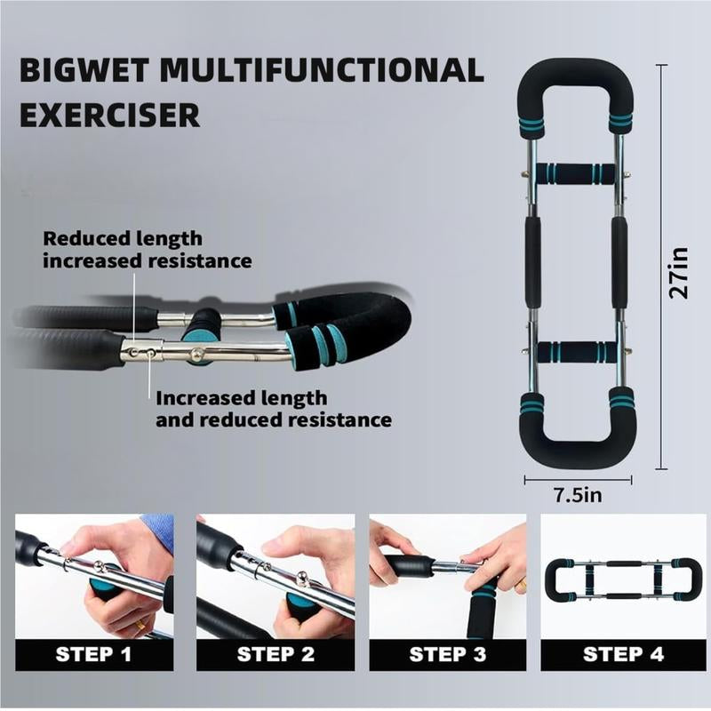 BIGWET Adjustable 60-130 LBS Twister Arm Trainer - Chest, Shoulder, Arm & Core Workout - Detachable, Portable Home Gym Equipment, Chest and Shoulder Trainer.Arc Trainer