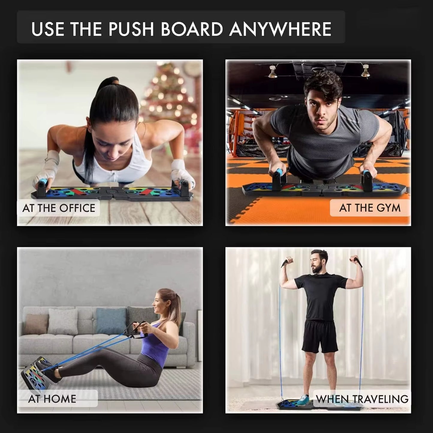 Portable Multifunctional Push-Up Board - Fitness and Muscle Training Device Home Workout Set Foldable Push up Bar Resistance