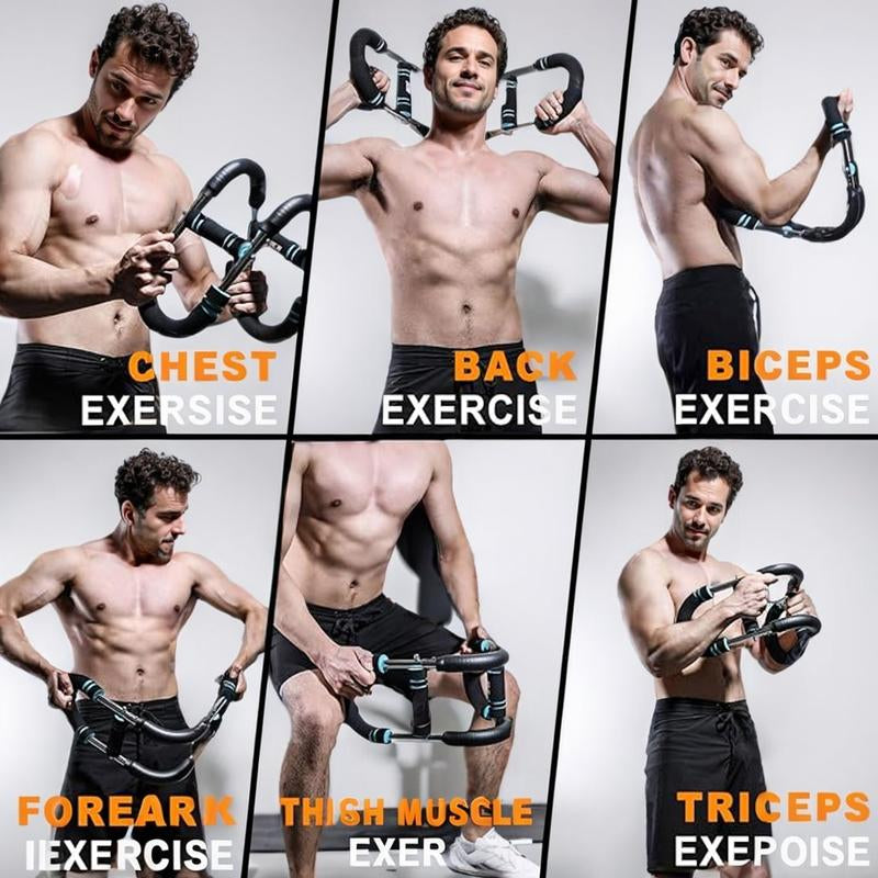 BIGWET Adjustable 60-130 LBS Twister Arm Trainer - Chest, Shoulder, Arm & Core Workout - Detachable, Portable Home Gym Equipment, Chest and Shoulder Trainer.Arc Trainer
