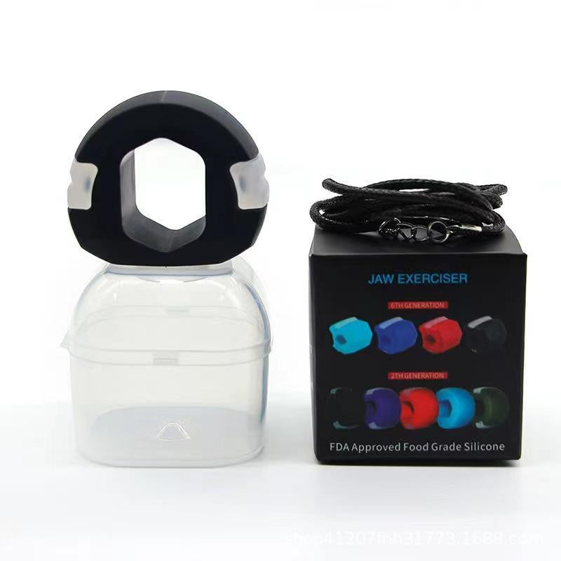 Jaw Exerciser for Men & Women - Silicone Jawline Exerciser with Jaw Trainer Strengthener, Jawline Shaper, and Face Massage Tool for Skincare