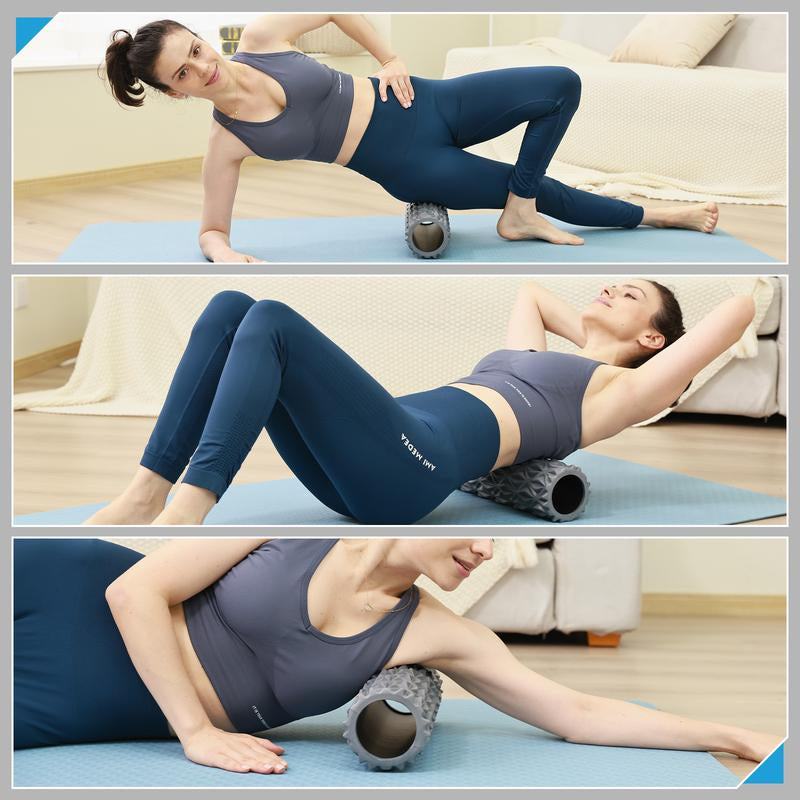 Foam Roller, 15 Inch Deep Tissue Massager for Muscle Massage, Myofascial Trigger Point Release, Exercise, Yoga, Pilates