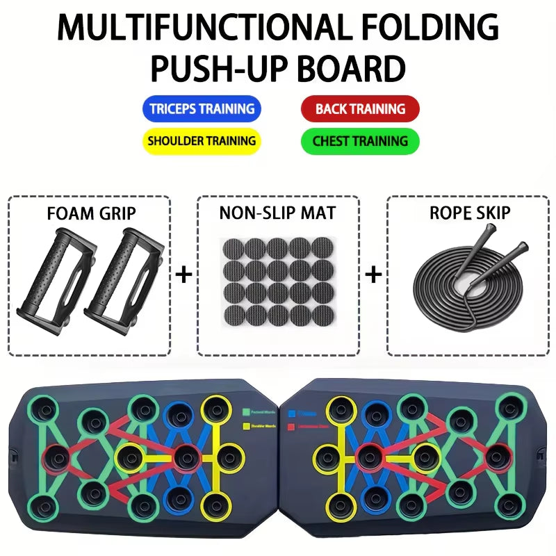 Portable Multifunctional Push-Up Board - Fitness and Muscle Training Device Home Workout Set Foldable Push up Bar Resistance