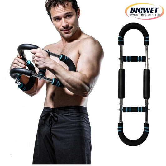 BIGWET Adjustable 60-130 LBS Twister Arm Trainer - Chest, Shoulder, Arm & Core Workout - Detachable, Portable Home Gym Equipment， Chest and Shoulder Trainer.Arc Trainer